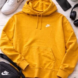 Nike Mustard Yellow Hoodie 2X Embroidered Swoosh